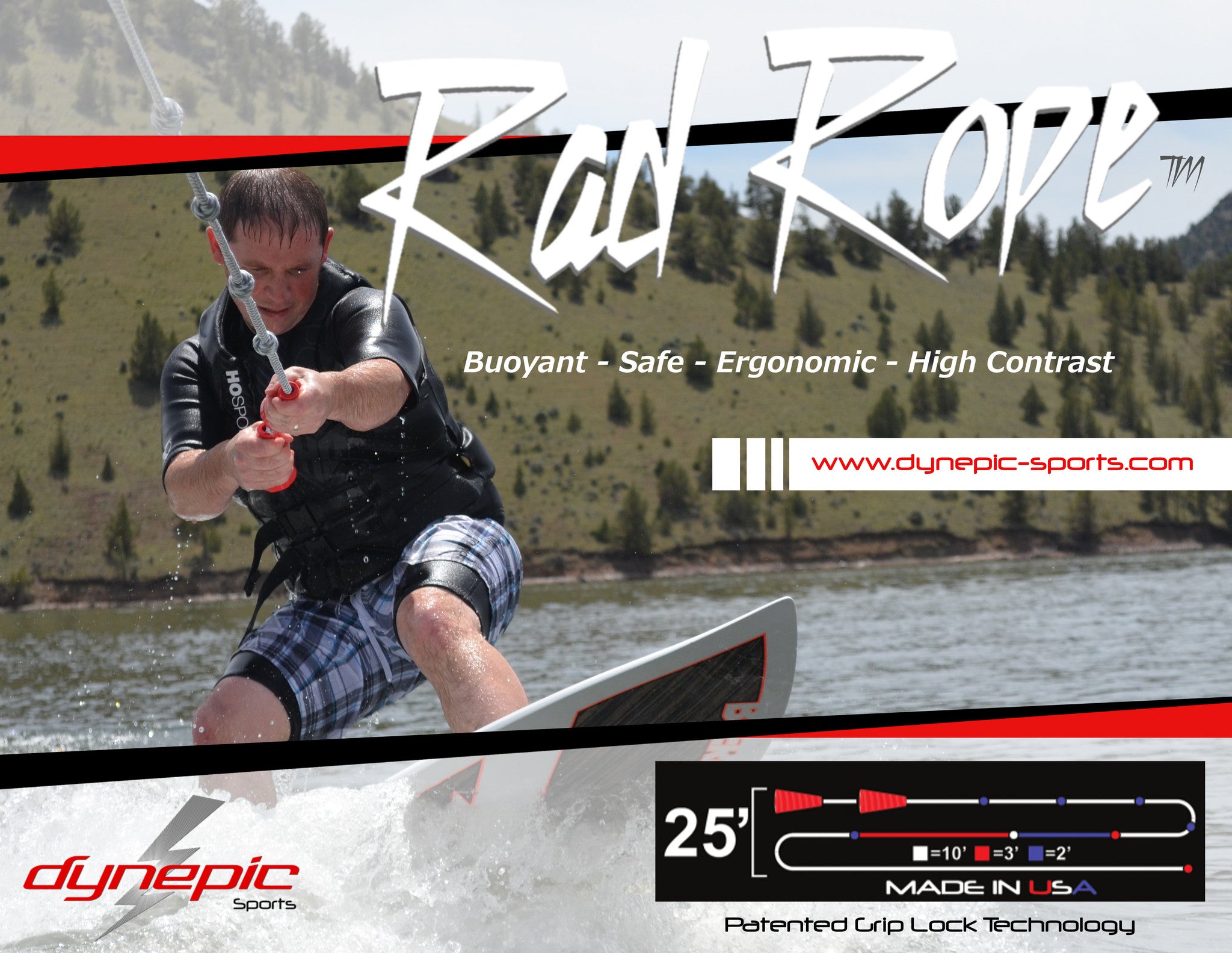 Rad Rope™ (Wakesurfing Rope) - Dynepic Sports