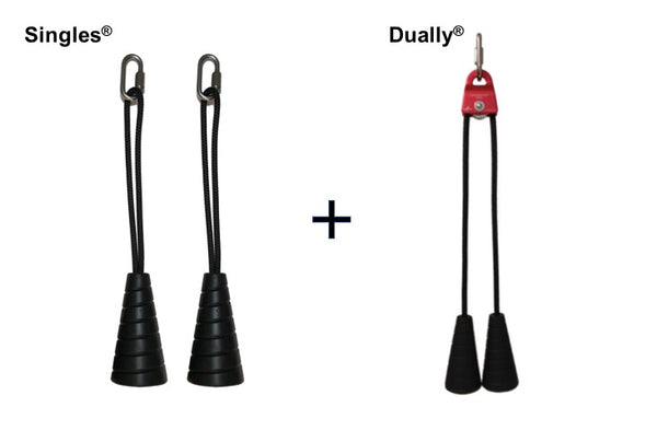 Agarres Spiral Strength Singles - Para Barras Y Máquinas De Cable, Agarre Neutro, Incluye 2 Unidades Con Mosquetón